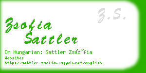 zsofia sattler business card